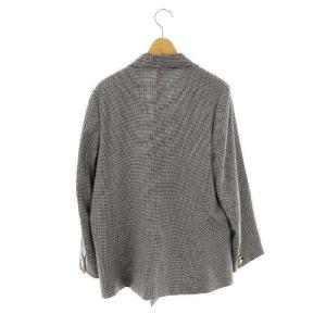 MILA OWEN MILAOWEN 24SS 金釦ダブルブレストオーバージャケット テーラード 千鳥格子 F ブラック /HK OS