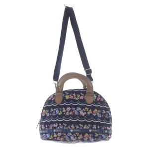LesportSAC 2WAY ショルダー バッグ Chesty ハンドバッグ 総柄 青 ブルー /SR15