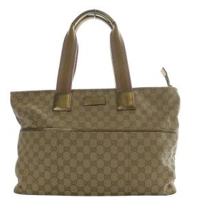 GUCCI グッチ　バンブー　ビッグトートバッグ　ナイロンキャンバス　竹　大容量 大人もOK【GUCCI】グッチ ナイロン トート バッグ (GUCCI/子供用