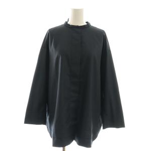 バックリボンブラウス 長袖 38 紺 ネイビー /AT OS