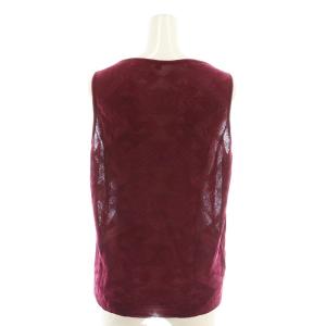 Salvatore Ferragamo ノースリーブ カットソー Vネック L 小豆色 /AT OS