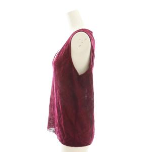 Salvatore Ferragamo ノースリーブ カットソー Vネック L 小豆色 /AT OS