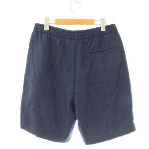 EMPORIO ARMANI ウール ウエストゴム ハーフパンツ 46 ネイビー /HK OS