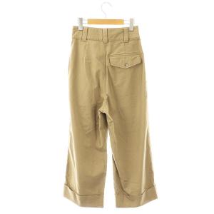 MHL. 24AW WOOL COTTON TWILL ウールコットン ツータックパンツ ワイド ジッパーフライ