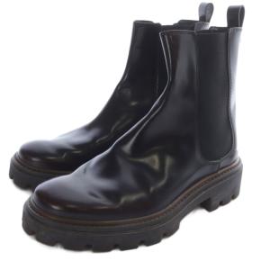 TOD'S レザー サイドゴア チェルシーブーツ ショート 36 茶 ブラウン /SR47