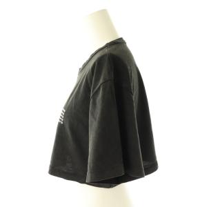 alexanderwang ロゴクロップドTシャツ XS 黒 /MI OS