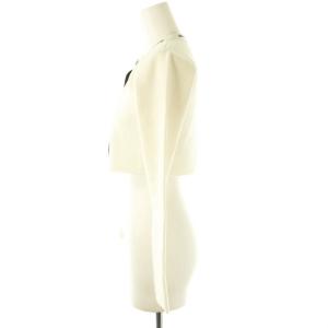 alexanderwang ジャカードロゴストレッチニットカーディガン クロップド丈 XS 白 黒 /MI OS