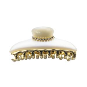 ヘアクリップ ニューコラーナ Mサイズ ベージュ ゴールド色 /SR32