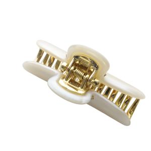 acca ヘアクリップ ニューコラーナ Mサイズ ベージュ ゴールド色 /SR32