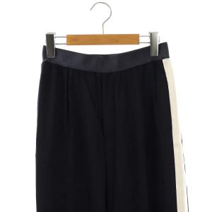 ASTRAET CU/N サテン ソクショウ ワイドパンツ イージー ライン 0 濃紺 白 /NR OS