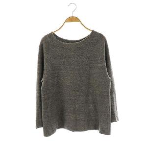 ニット セーター 長袖 コットン グレー /NR OS