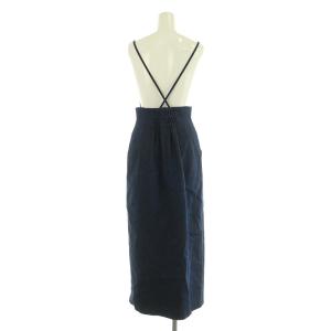 Apuweiser-riche 24SS サス付きタイトスカート ロング ジップアップ 1 ネイビー /MY OS