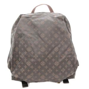 リュックサック デイパック モノグラム 総柄 ナイロン グレー /GV