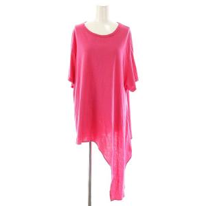 アシンメトリードロップカットソー 半袖 コットン 1 ピンク /NR OS