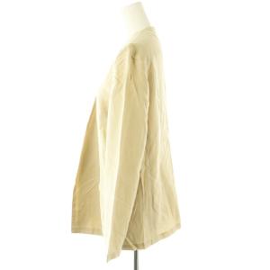 Liesse 麻混シンプルノーカラージャケット 薄手 3 ベージュ /AT OS