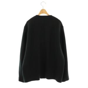 CABaN  24AW ウールコットンダブルフェイス カラーレスジャケット M ブラック