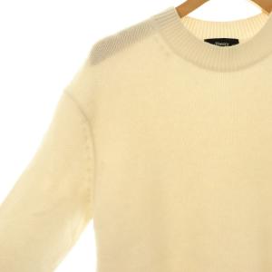 Theory CASHMERE SOLID CREW ニット セーター 長袖 S ホワイト /HK OS