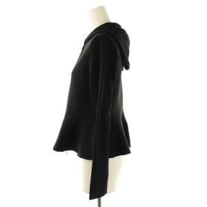 TOCCA MARIE ジップアップパーカー ニット XS ブラック /ES OS