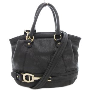 トートバッグ ショルダー 2WAY レザー 黒 ブラック /AE