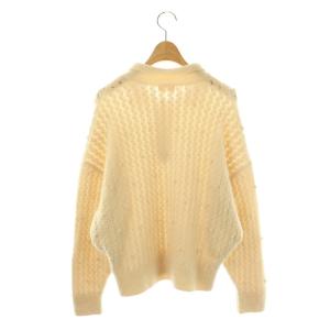 BALLSEY 23AW ミニポップコーンケーブル ポロカラープルオーバー ニット S アイボリー /HK OS