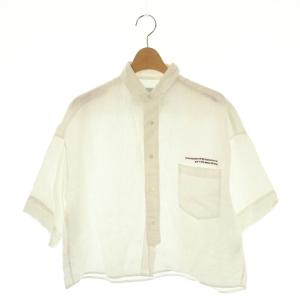 半袖エンブロイダイリーシャツ TICCA別注 リネン F 白 ホワイト TBDS-419 /SS OS