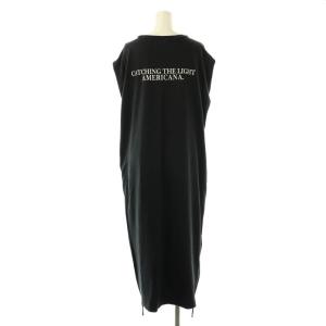 × アメリカーナ AMERICANA N/S ノースリーブワンピース ブラック ホワイト /DO OS
