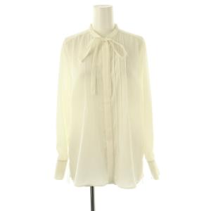 クリアデシン ボウタイブラウス 長袖 36 ホワイト /HK OS SH
