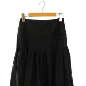 Theory 25SS SOFT LAWN ACCDN YOKE SK スカート プリーツ 00 濃紺 /MI OS
