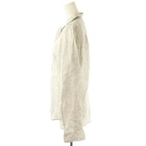 Frank&Eileen フランクアンドアイリーン リネン 花柄シャツ ブラウス スキッパー S ライトグレー /CX OS