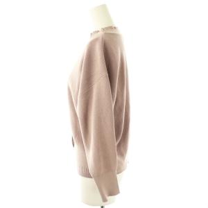 JUSGLITTY 23SS ショートカーデアンサンブル ニット カーディガン カットソー 2 スモーキーピンク /MI OS