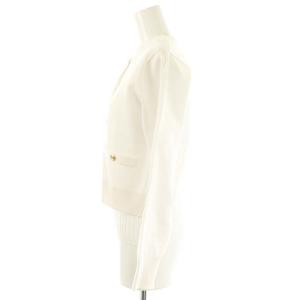 JUSGLITTY 23SS  金ボタンカーデアンサンブル ニット カーディガン カットソー 2 白 /MI OS