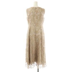 GRACE CONTINENTAL 24SS リバーレースタックドレス ワンピース ミモレ ロング ノースリーブ 36 グレー 0124135232