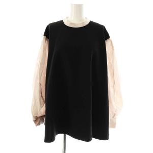 LIVETART 24SS レイヤード風ボリューム袖ブラウス 長袖 F ブラック /HK OS