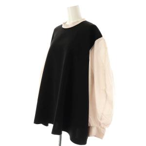 BEARDSLEY LIVETART 24SS レイヤード風ボリューム袖ブラウス 長袖 F ブラック /HK OS