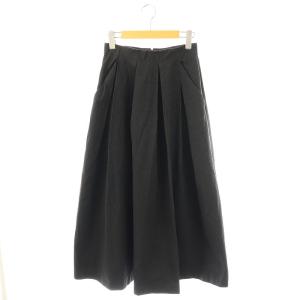 25SS Vion Carrie Skirt スカート ロング フレア 総柄 36 ブラック /DO OS
