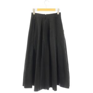 theory luxe 25SS Vion Carrie Skirt スカート ロング フレア 総柄 36 ブラック /DO OS