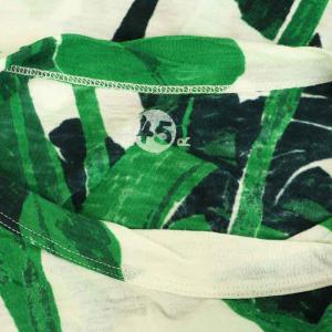 45rpm リーフ柄半袖Tシャツ カットソー 2 グリーン /MY OS