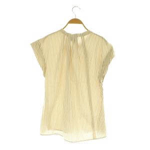 3.1 phillip lim フレンチスリーブブラウス プルオーバー タック ストライプ 0 ベージュ /MY OS