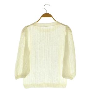 45rpm レースクルーネックニット ブラウス 七分袖 0 オフホワイト /MY OS