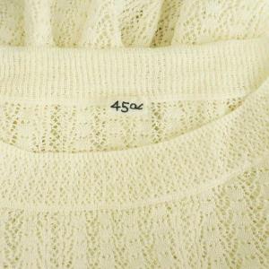 45rpm レースクルーネックニット ブラウス 七分袖 0 オフホワイト /MY OS