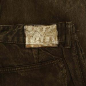 45rpm 泥染めデニムパンツ ジーンズ ワイド ストレート 28 ブラウン /MY OS