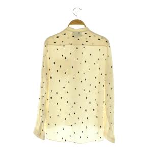 3.1 phillip lim シルクブラウス 長袖 バンドカラー ドット 0 アイボリー /MY OS