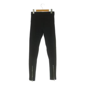 3.1 phillip lim ストレッチパンツ ニット 裾ジップ ストレッチ 0 ブラック /MY OS