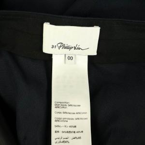 3.1 phillip lim スリットワイドパンツ ハイウエスト 00 ネイビー /MY OS