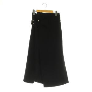 ベルテッドラップスカート ロング 0 ブラック /MY OS