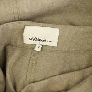 3.1 phillip lim ラップスカート ウール混 ロング スリット ベルト 0 ベージュ /MY OS