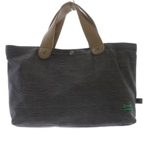 ボーダートートバッグ ハンドバッグ 黒 ブラック 茶 ブラウン /SR28