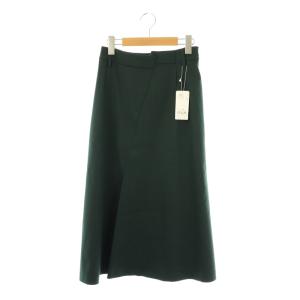 アシンメトリックミディスカート 38 深緑 ディープグリーン /SS OS