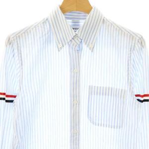 THOM BROWNE クラシックコットンアームバンド付きシャツ 38 ライトブルー