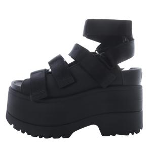 GoldenRise サンダル 厚底 ベルクロ US8 ブラック 1167431